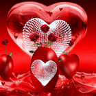 Red Hearts Live Wallpaper icône