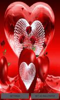 Red Hearts Live Wallpaper Affiche