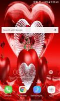 Red Hearts Live Wallpaper capture d'écran 2