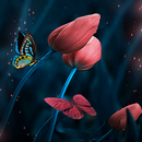 Tulip Flowers Butterfly LWP APK