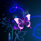 Neon Butterfly Live Wallpaper icône