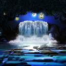 Night 3D Waterfall Wallpaper APK