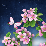 Night Sakura Live Wallpaper icono