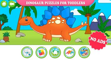 Puzzle dinosaures pour enfant Affiche