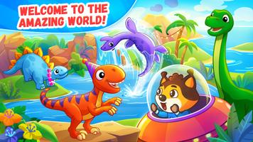 Dinosaur games for kids age 2 Affiche