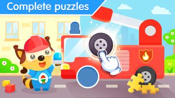 Сars for kids - puzzle games poster