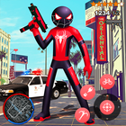 Amazing Superhero Stickman Rope Hero Gangstar أيقونة