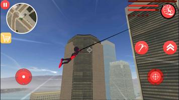 Amazing Superhero Stickman Rope Hero Gangstar تصوير الشاشة 1