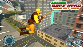 Super Vice Town Rope Hero: Cri الملصق