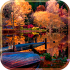 Pond Live Wallpaper - Paysages d'automne icône