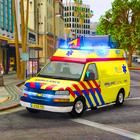 محاكاة سيارة إسعاف الشرطة 3D أيقونة