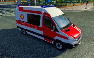 محاكاة سيارة إسعاف الشرطة 3D تصوير الشاشة 3