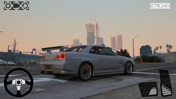 GTR Skyline Car Drift & Drag Ekran Görüntüsü 2