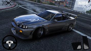GT-R Skyline Car Drift & Drag скриншот 3