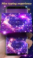 Free purple sky keyboard theme ảnh chụp màn hình 2