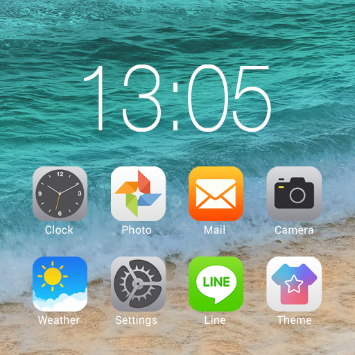 Tema Launcher OS 11 e stile Phone X.