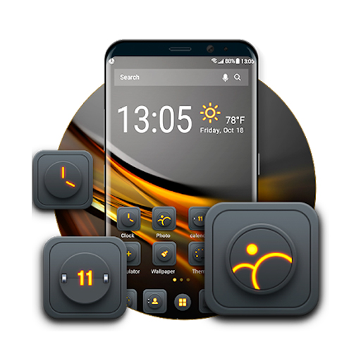 Blackgold Tema Launcher gratis