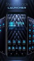 Blue launcher theme &wallpaper الملصق