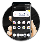 Black launcher theme &wallpaper icon
