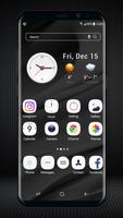 Black launcher theme &wallpaper ภาพหน้าจอ 1