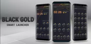 Golden&black launcher theme &wallpaper