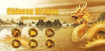 Golden dragon launcher theme &wallpaper