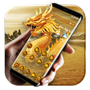 Tema Golden dragon Launcher gratis APK