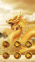 Tema Golden dragon Launcher gratis screenshot 2
