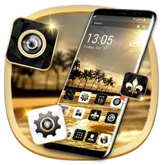 Golden forest Launcher Thema kostenlos APK Herunterladen