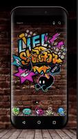 Graffiti launcher theme &wallpaper الملصق