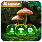 3D Mushroom&nature  launcher theme иконка