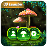 3D Mushroom&nature  launcher theme simgesi