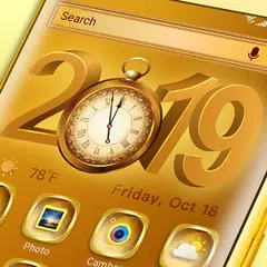 Launcher Golden New Year 2018 APK Herunterladen