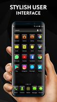 Black launcher theme &wallpaper ภาพหน้าจอ 2