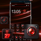 Red aurora Launcher theme for you ไอคอน