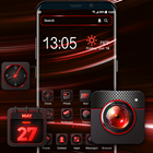 Red aurora Launcher theme for you أيقونة