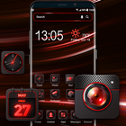 Red aurora Launcher theme for you biểu tượng