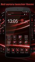 Red aurora Launcher theme for you poster