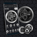 Black Analog Clock Launcher Theme 2019 APK