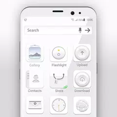 White launcher theme &wallpaper APK download