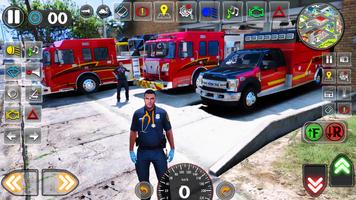 Ambulance Driving Game 3d ポスター