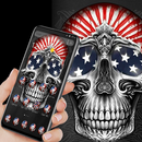 Amerika Bayrağı Kafatası Tema APK