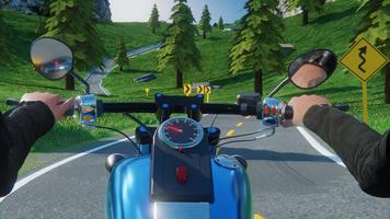 Motorcycle Long Road Trip Game-poster
