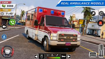 Salvar Ambulancia Americano 3D captura de pantalla 3