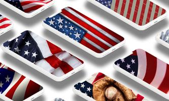 American Flag Wallpaper Cartaz