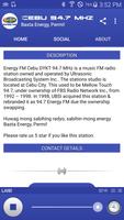 Energy FM Cebu 94.7 Mhz capture d'écran 2