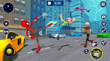Spider Stickman 3D Spider Game capture d'écran 3