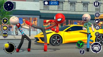 Spider Stickman Rope Hero Game screenshot 2