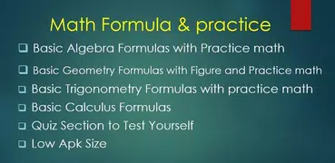 Math Formulas with Practice