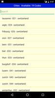 Country Codes - Switzerland screenshot 2